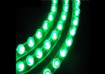 Flexibilní (ohebný) supersvítivý nalepovací LED diodový PVC pásek, 12V 48cm LED, zelené světlo, 1ks