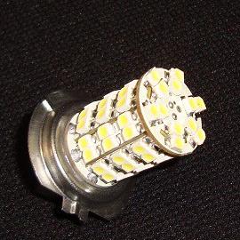 LED žárovka 12V s paticí H7, 60 SMD LED, 1ks