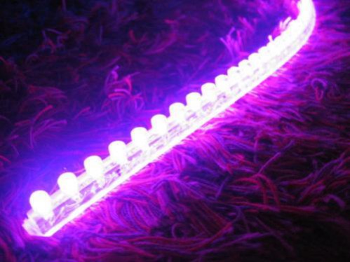 Flexibilní (ohebný) supersvítivý nalepovací LED diodový PVC pásek, 12V 48cm LED, UV světlo, 1ks