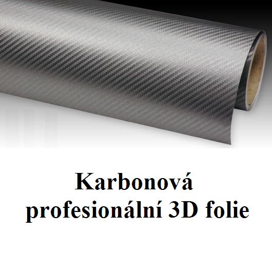 Karbonová profesionální 3D fólie pro interier/exterier - tmavě šedá, rozměr 76x100cm