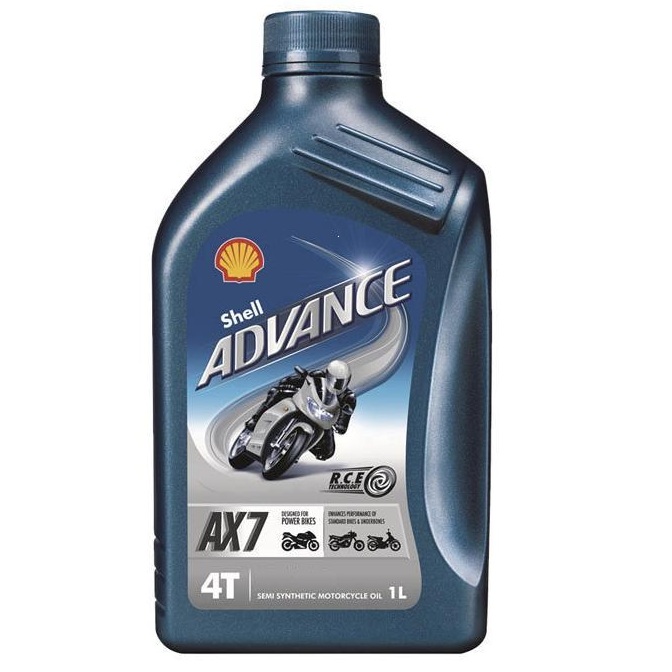 Motocyklový motorový olej Shell ADVANCE 4T AX7 15W-50 1lt (SL/MA2)