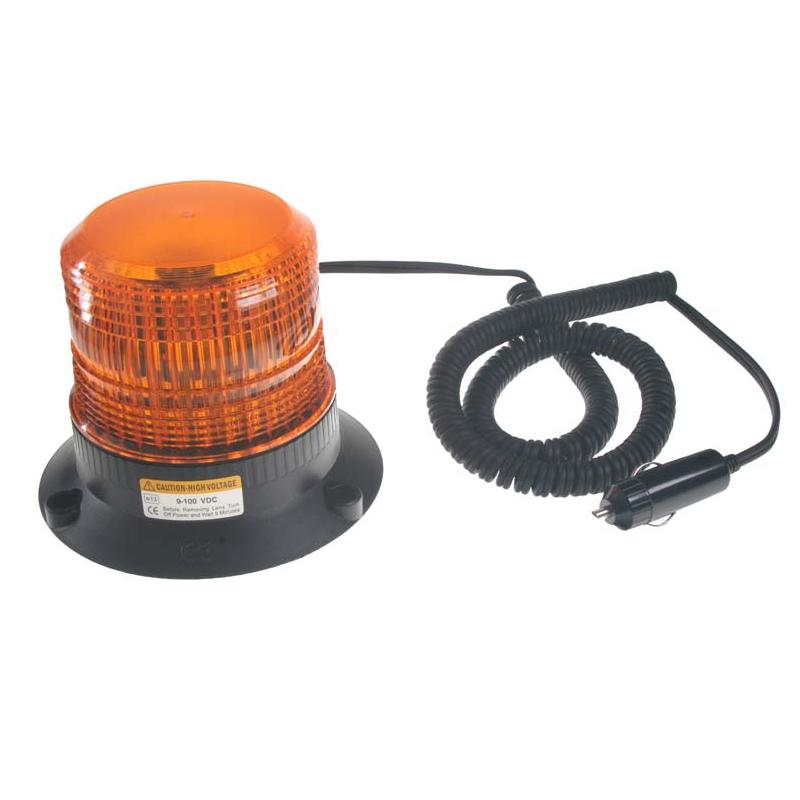 Zábleskový LED maják, 9-100V, oranžový magnet, homologace