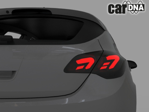 carDNA LED zadní světla Opel Astra J LIGHTBAR černé/kouřové