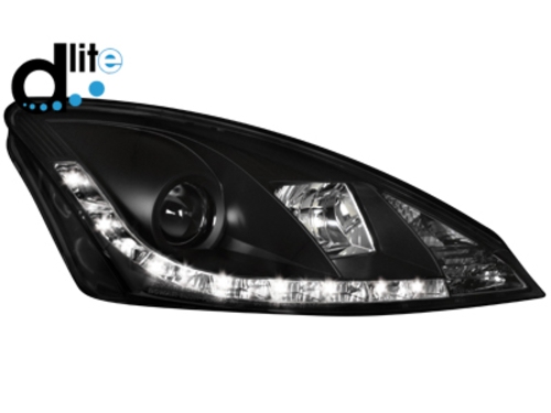 D-LITE přední světla s denním svícením Ford Focus 01-04 černé
