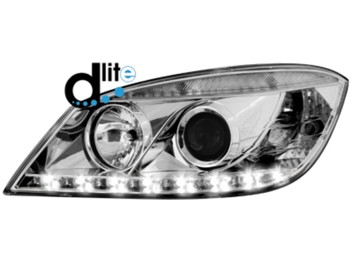 D-LITE přední světla s denním svícením Mercedes C-Klasse W204 07-12 chrom