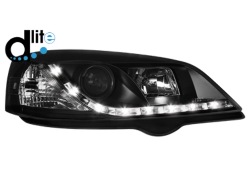 D-LITE přední světla s denním svícením Opel Astra G černé
