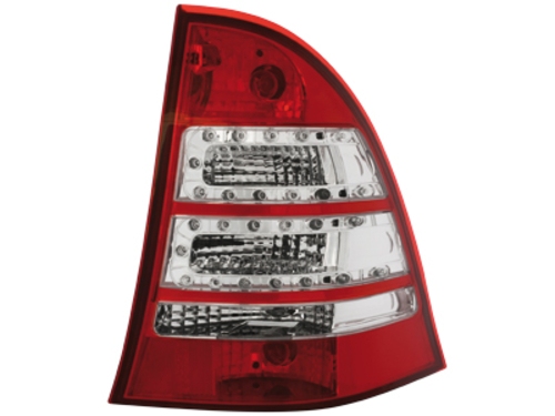 LED zadní světla Mercedes C W203 00-07 červené/crystal