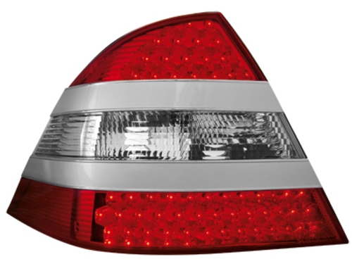 LED zadní světla Mercedes W220 S-Klasse silver/červené/crystal