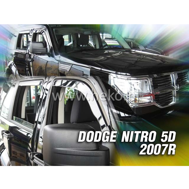 Protiprůvanové plexi ofuky (deflektory) Dodge Nitro 5D 07R (+zadní)