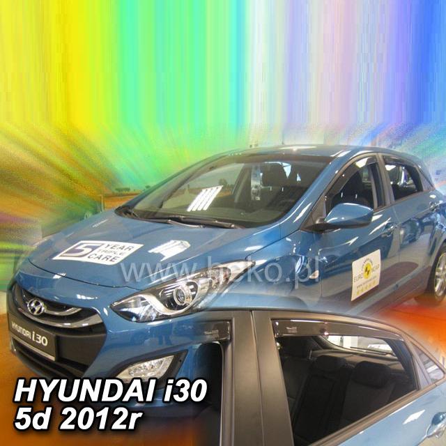 Protiprůvanové plexi ofuky (deflektory) Hyundai i30 5D 12R (+zadní)