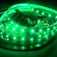 LED diodový pásek 12V nalepovací 30cm, zelené světlo 