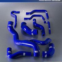 Třídílný hadicový set pro oběh chladící kapaliny, Alfa Romeo 164 V6 3.0L, barva modrá 