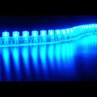 Flexibilní (ohebný) supersvítivý nalepovací LED diodový PVC pásek, 12V 24cm LED, modré světlo, 1ks 