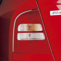 Milotec lišty zadních světel - boční - nerez, Škoda Octavia Limousine Facelift 