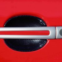 Milotec kryty klik - oválný otvor, ABS stříbrný (4+4 ks jeden zámek) 