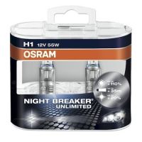 Autožárovky H1 OSRAM NightBreaker Unlimited 55W + 110% 