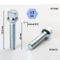 Kolový šroub M12x1,5x50, dosedací plocha koule 