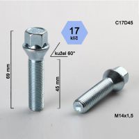 Kolový šroub M14x1,5x45, dosedací plocha kužel 