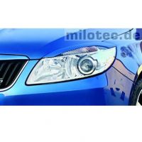 Kryty světlometů Milotec (mračítka) - ABS černý, Škoda Fabia II Facelift / Roomster Facelift 