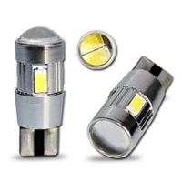 LED žárovka 12V T10 bílá, 6LED/5630SMD s čočkou, 1ks 