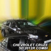 Protiprůvanové plexi ofuky (deflektory) Chevrolet Cruze 5D 12R (+zadní) combi 