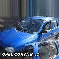 Protiprůvanové plexi ofuky (deflektory) Opel Corsa B 5D 93--01R (+zadní) 