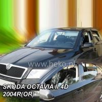 Protiprůvanové plexi ofuky (deflektory) Škoda Octávia 5D 04R (+zadní) ltb 