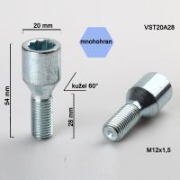 Šroub M12x1,5x28 kužel s vnitřním mnohohranem, průměr hlavy 20mm, výška 54  