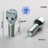 Šroub M14x1,5x30 kužel, klíč 19, výška 53,5  