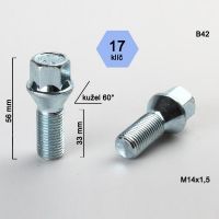 Šroub M14x1,5x33 kužel, klíč 17, výška 56  