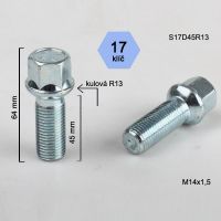 Šroub M14x1,5x45 koule R13, klíč 17, výška 64  